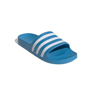 adidas Adilette Aqua 3-Streifen (Cloudfoam Fußbett, vorgeformter EVA-Riemen) solarblau Badeschuhe